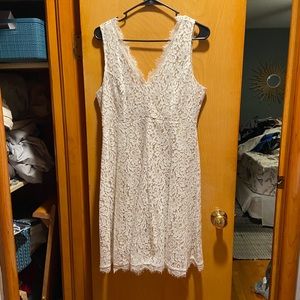 Lace fit and flare dress